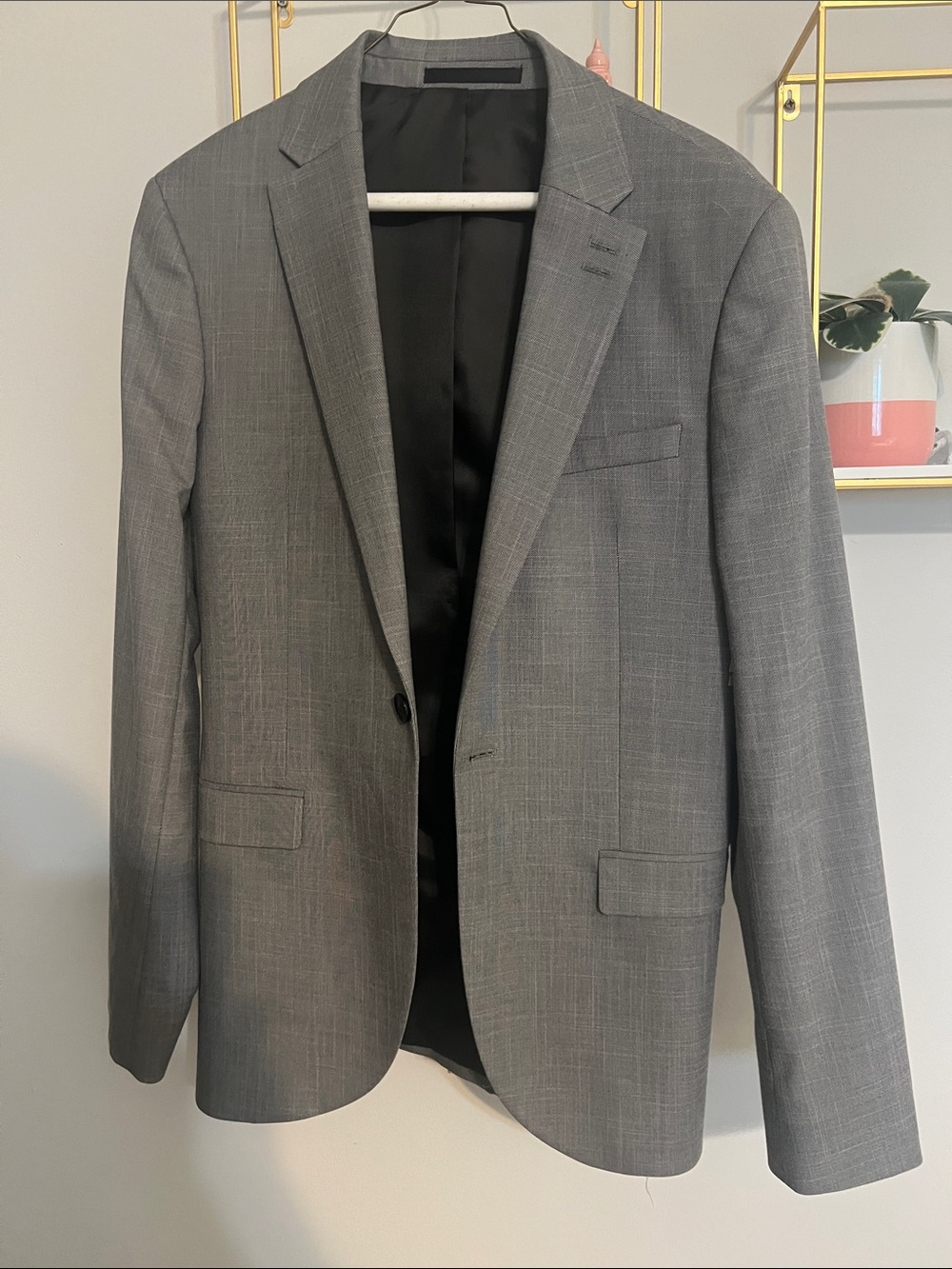 Topman Gray Men's Single-Breasted Blazer - Modern Tailored Look